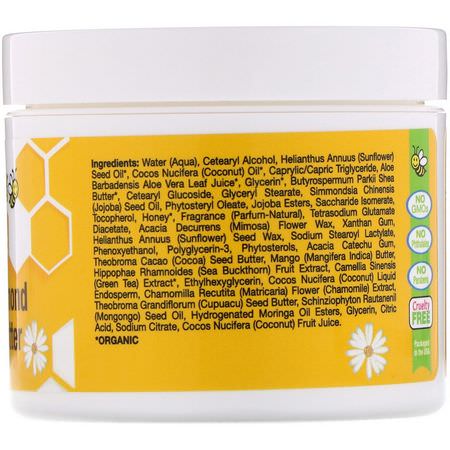 Krämer, Ansiktsfuktare, Skönhet, Kroppssmör: Sierra Bees, Honey Almond Body Butter, 4 fl oz (120 ml)