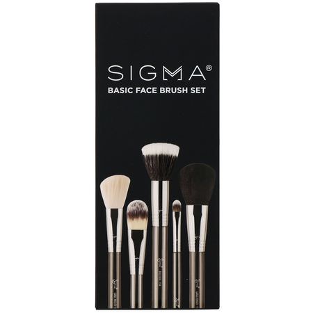 Makeupgåvor, Makeupborstar, Makeup: Sigma, Basic Face Brush Set, 5 Piece Set
