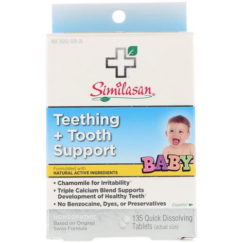 Similasan, Baby Teething + Tooth Support, 135 Quick Dissolving Tablets Review