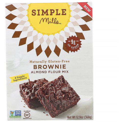 Simple Mills, Naturally Gluten-Free, Almond Flour Mix, Brownie, 12.9 oz (368 g) Review