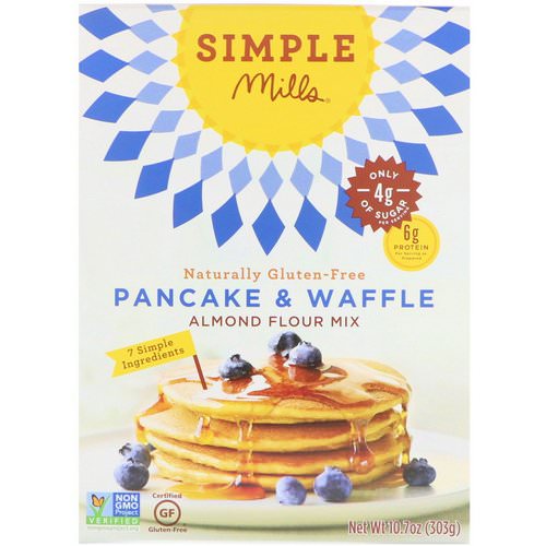 Simple Mills, Naturally Gluten-Free, Almond Flour Mix, Pancake & Waffle, 10.7 oz (303 g) Review