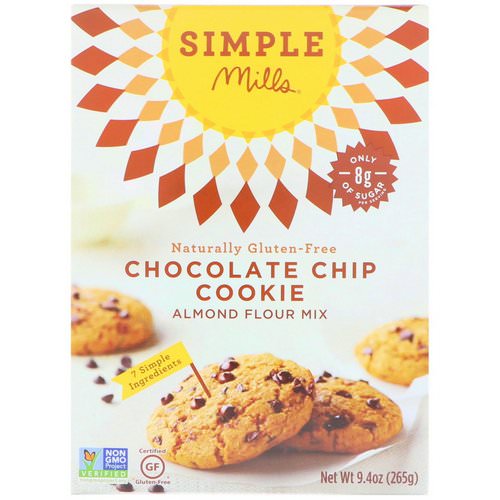 Simple Mills, Naturally Gluten-Free, Chocolate Chip Cookie Almond Flour Mix, 9.4 oz (265 g) Review