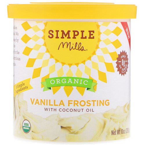 Simple Mills, Organic, Vanilla Frosting with Coconut Oil, 10 oz (283 g) Review