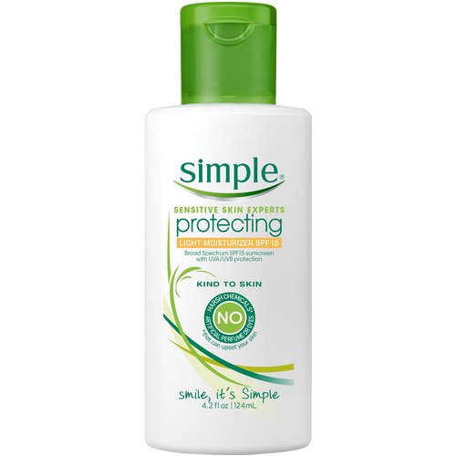 Simple Skincare, Protecting Light Moisturizer, SPF 15, 4.2 fl oz (124 ml) Review