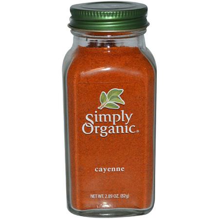 Cayenne, Kryddor, Örter: Simply Organic, Cayenne, 2.89 oz (82 g)