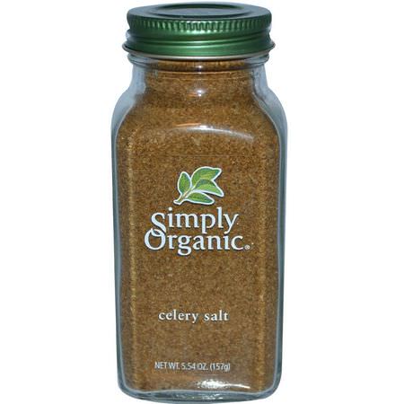 Kryddor, Salt, Kryddor, Örter: Simply Organic, Celery Salt, 5.54 oz (157 g)