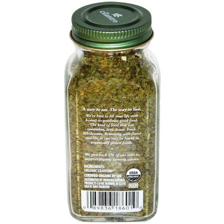 Cilantro-Kryddor, Örter: Simply Organic, Cilantro, 0.78 oz (22 g)