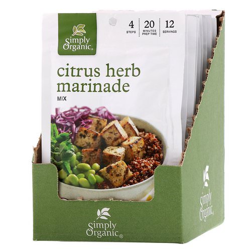 Simply Organic, Citrus Herb Marinade Mix, 12 Packets, 1.00 oz (28 g) Each Review