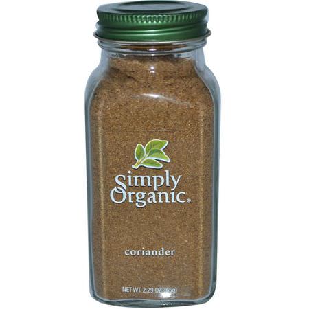 Koriander, Kryddor, Örter: Simply Organic, Coriander, 2.29 oz (65 g)
