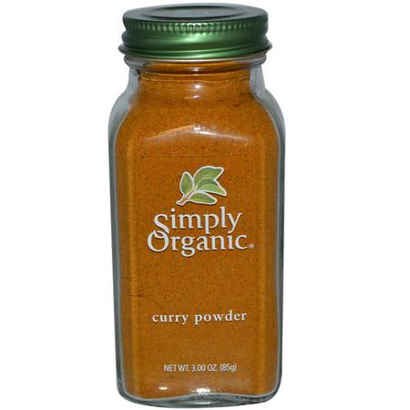 Curry, Kryddor, Örter: Simply Organic, Curry Powder, 3.00 oz (85 g)