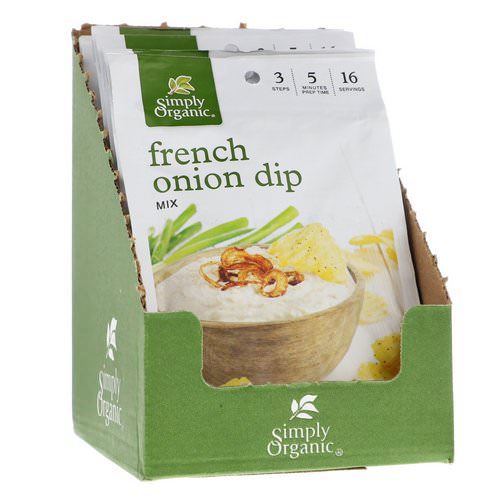 Simply Organic, French Onion Dip Mix, 12 Packets, 1.10 oz (31 g) Each Review