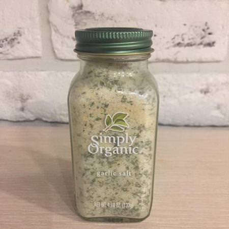 Simply Organic Salt Garlic Spices - Vitlökkryddor, Salt, Kryddor, Örter
