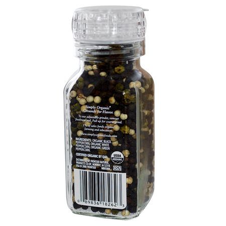 Peppar, Kryddor, Örter: Simply Organic, Get Crackin, Peppercorn Mix, 3.00 oz (85 g)