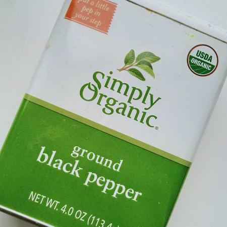 Simply Organic Peppar, Kryddor, Örter