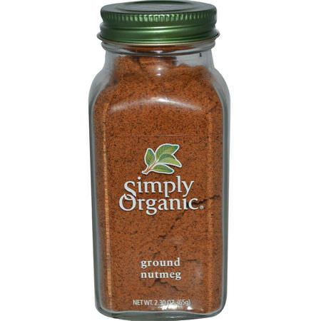 Kryddor, Örter: Simply Organic, Ground Nutmeg, 2.30 oz (65 g)