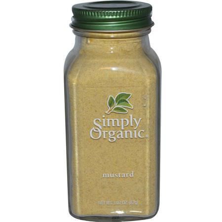 Kryddor, Örter: Simply Organic, Mustard, 3.07 oz (87 g)