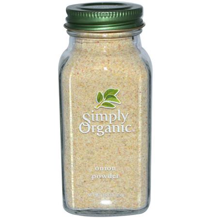 Lök, Kryddor, Örter: Simply Organic, Onion Powder, 3.0 oz (85 g)