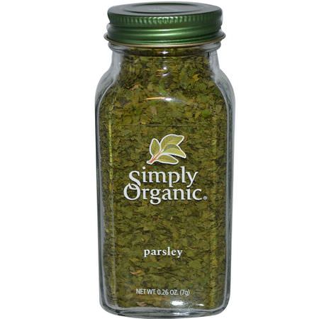 Persiljekryddor, Örter: Simply Organic, Parsley, 0.26 oz (7 g)