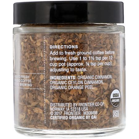 Kanelkryddor, Örter, Dryckförbättrare: Simply Organic, Pre-Brew Coffee Spice, Cinnamon Spices, 1.87 oz (53 g)