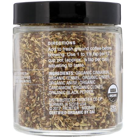 Kryddor, Örter, Dryckförstärkare, Krämbearbetare: Simply Organic, Pre-Brew Coffee Spices, Chai Spices, 1.69 oz (48 g)