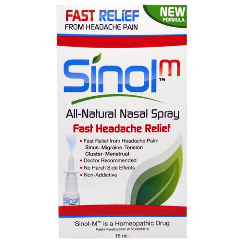 Sinol, SinolM, All-Natural Nasal Spray, Fast Headache Relief, 15 ml Review
