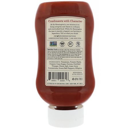 Ketchup, Vinegars, Oljor: Sir Kensington's, Classic Ketchup, 20 oz (567 g)