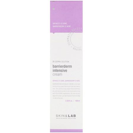 Kliande Hud, Torr, Hudbehandling, K-Skönhet: Skin&Lab, Dr. Derma Solution, Barrierderm Intensive Cream, 3.38 fl oz (100 ml)