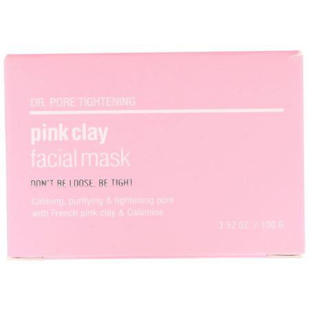 Clay Beauty Masks, K-Beauty Face Masks, Peels, Face Masks: Skin&Lab, Dr. Pore Tightening, Pink Clay Facial Mask, 3.52 oz (100 g)