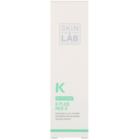 K-Beauty Moisturizers, Krämer, Ansiktsfuktare, Skönhet: Skin&Lab, Dr. Vita Clinic, K Plus Red-X Cream, Vitamin K, 30 ml