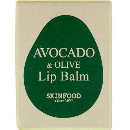 K-Beauty Lip Care, K-Beauty: Skinfood, Avocado & Olive Lip Balm, 0.42 oz (12 g)