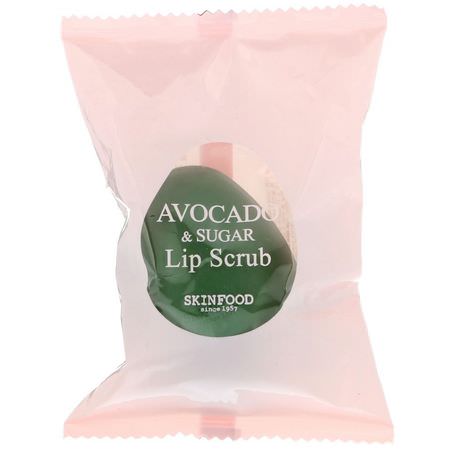 Lip Scrub, Lip Care, Bath: Skinfood, Avocado & Sugar Lip Scrub, 14 g