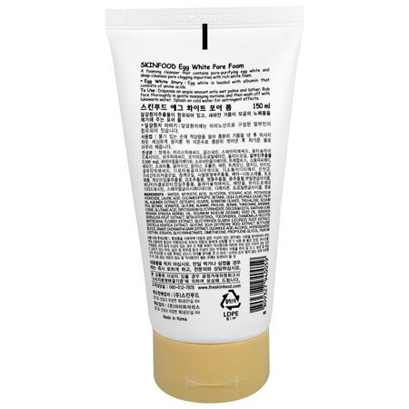Rengöringsmedel, Ansikte Tvätt, K-Beauty Cleanse, Skrubba: Skinfood, Egg White Pore Foam, 150 ml