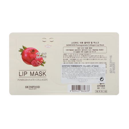 Collagen, K-Beauty Face Masks, Peels, Face Masks: Skinfood, Pomegranate Collagen Lip Mask, 1 Mask