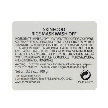 SKINFOOD K-Beauty Face Masks Peels Treatment Masks - Treatment Masks, K-Beauty Face Masks, Peels, Face Masks