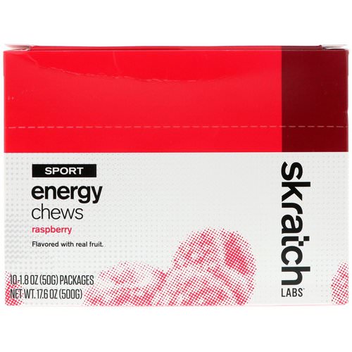 SKRATCH LABS, Sport Energy Chews, Raspberry, 10 Pack, 1.8 oz (50 g) Each Review