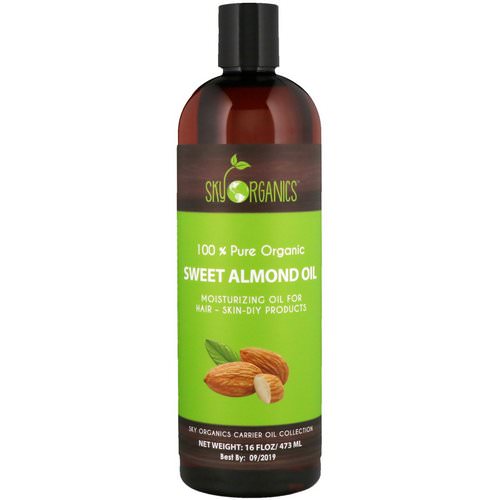 Sky Organics, 100% Pure Organic, Sweet Almond Oil, 16 fl oz (473 ml) Review