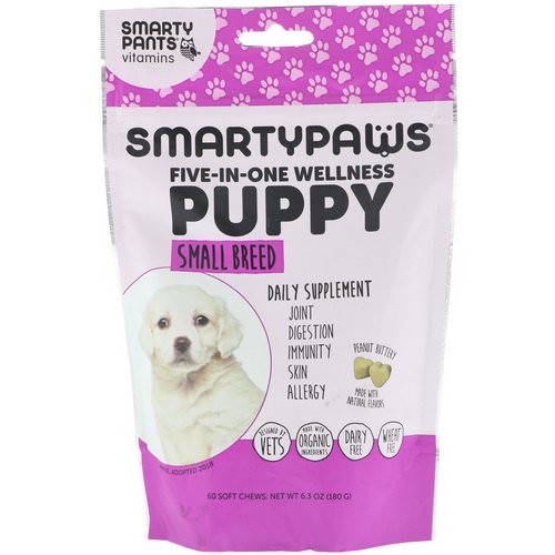 SmartyPants, SmartyPaws, Five-In-One Wellness, Puppy, Small Breed, 60 Soft Chews Review