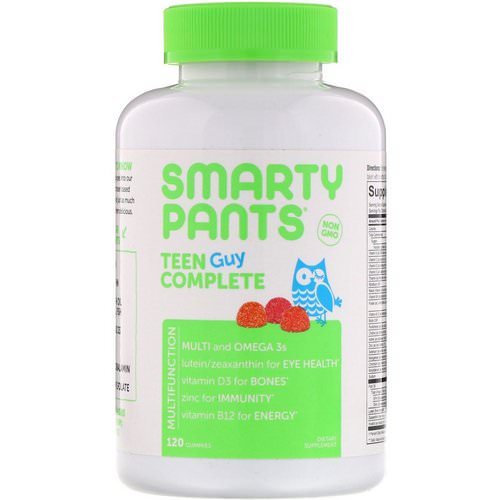 SmartyPants, Teen Guy Complete Multivitamin, Lemon Lime, Cherry, and Sour Apple, 120 Gummies Review