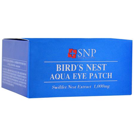 K-Beauty Face Masks, Peels, Face Masks, Beauty: SNP, Bird's Nest Aqua Eye Patch, 60 Patches