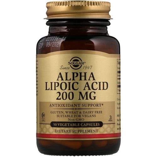 Solgar, Alpha Lipoic Acid, 200 mg, 50 Vegetable Capsules Review