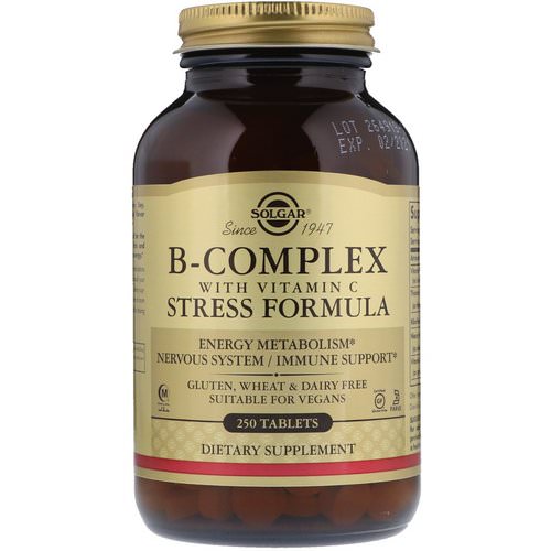 Solgar, B-Complex with Vitamin C Stress Formula, 250 Tablets Review