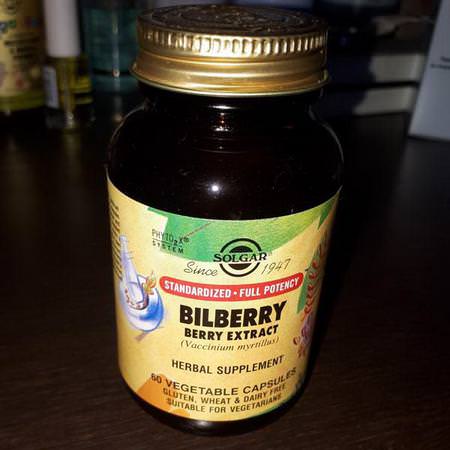 Solgar Bilberry - Blåbär, Homeopati, Örter