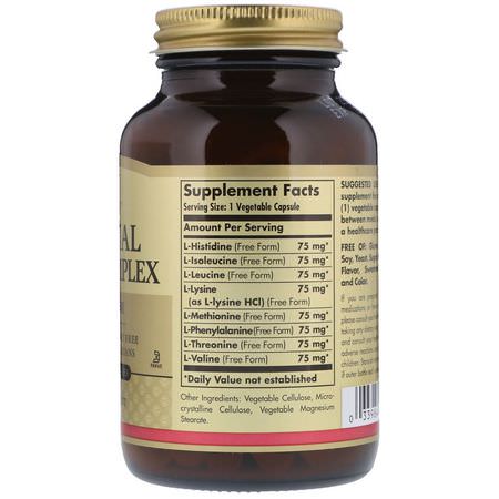Aminosyror, Kosttillskott: Solgar, Essential Amino Complex, 90 Vegetable Capsules