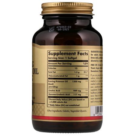 Kvällsolja, Kvinnors Hälsa, Kosttillskott: Solgar, Evening Primrose Oil, 1,300 mg, 60 Softgels