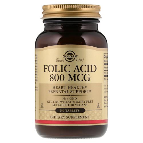 Solgar, Folic Acid, 800 mcg, 250 Tablets Review