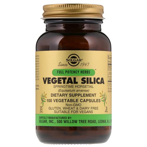 Solgar, Full Potency Herbs, Vegetal Silica, 100 Vegetable Capsules Review