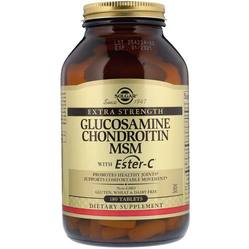 Solgar, Glucosamine Chondroitin MSM With Ester-C, 180 Tablets Review