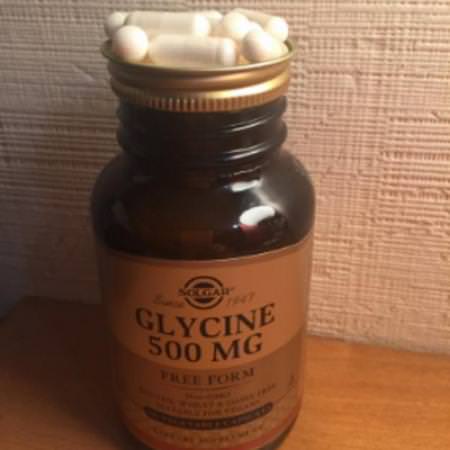 Solgar, Glycine, 500 mg, 100 Vegetable Capsules