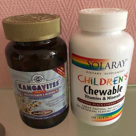Solgar, Kangavites, Complete Multivitamin & Mineral Children's Formula, Bouncin'Berry Flavor, 120 Chewable Tablets