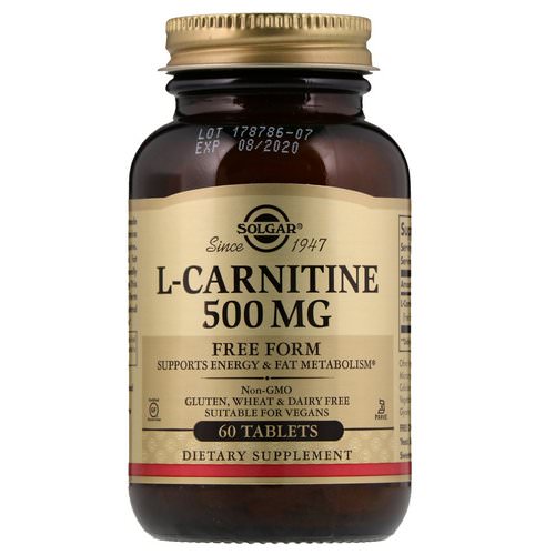 Solgar, L-Carnitine, 500 mg, 60 Tablets Review